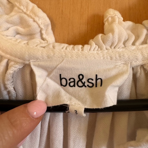 ba&sh Cream Ruffle-Trim Button-Down Blouse - Picture 2 of 6